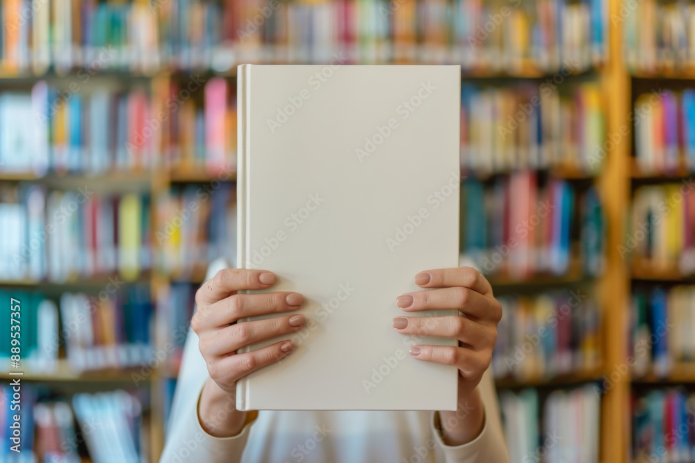 Hands holding a blank book in a vibrant library, emphasizing the mystery and potential of untold stories and uncharted knowledge. Hands holding a blank book in a vibrant library, emphasizing the mystery and potential of untold stories and uncharted knowledge.