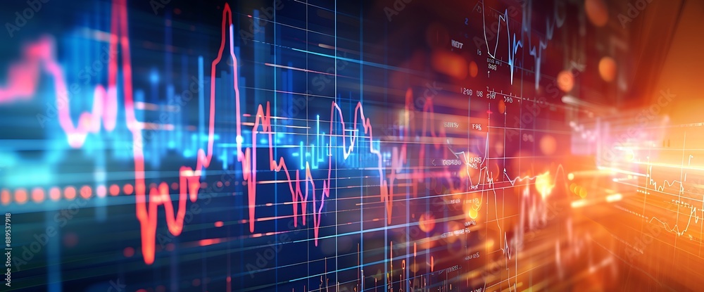 Graphical illustration of stock fluctuations resembling a heartbeat monitor, reflecting market dynamics. Graphical illustration of stock fluctuations resembling a heartbeat monitor, reflecting market dynamics.