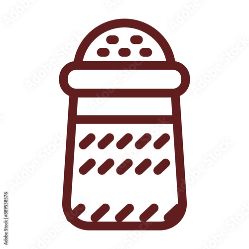 Salt Vector Line Maroon Icon Design