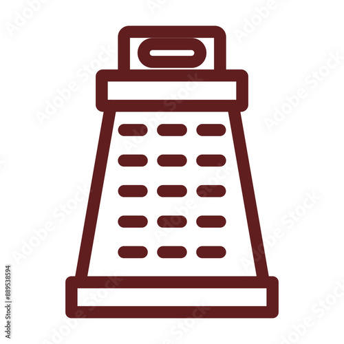 Grater Vector Line Maroon Icon Design