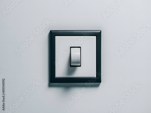 Vista minimalista de un interruptor de encendido y apagado moderno.
