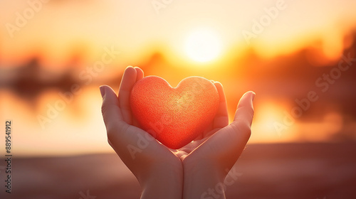 Soft Focus Hand Holding Beautiful Heart