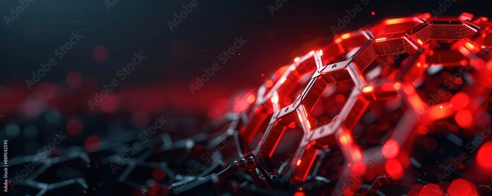 Carbon nanohorns, unique structures, high surface area, abstract tech design