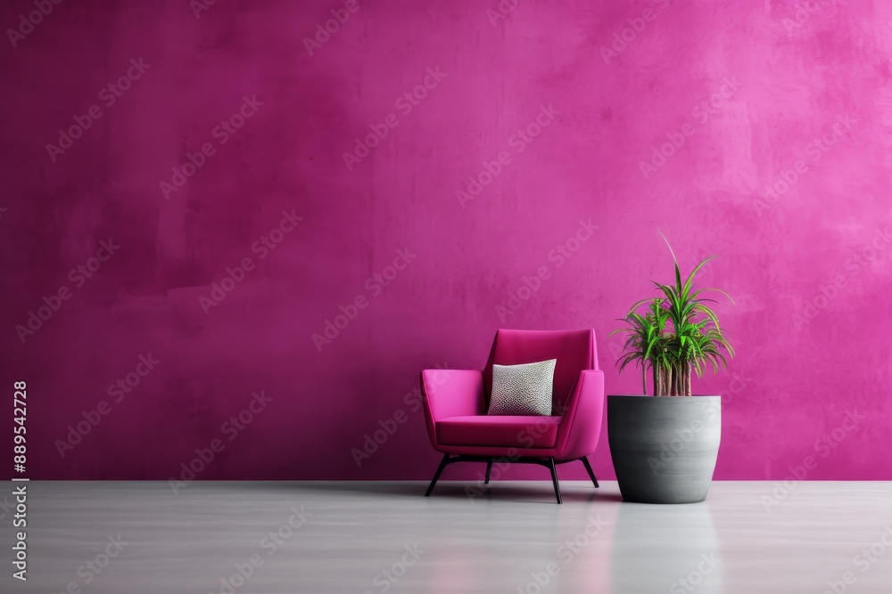 Magenta concreate and cement wall to present product and background Magenta concreate and cement wall to present product and background