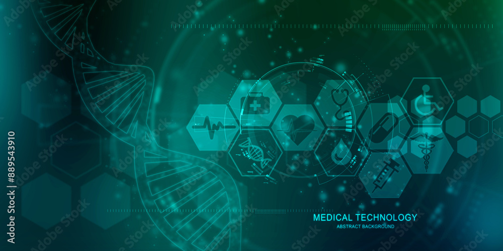 Obraz premium 2D illustration medical structure background