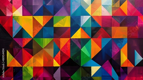 Abstract Geometric Pattern with Vibrant Colors