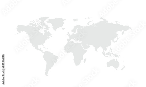 World map Grayscale,isolated on white background for website layouts,background,education, precise,customizable,Travel worldwide,map silhouette backdrop,earth geography, political,reports.