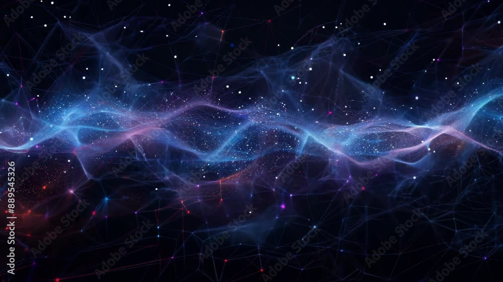 custom made wallpaper toronto digitalAbstract cosmic wave with glowing particles and nebula effect in space, perfect for backgrounds, digital art, and science-themed projects.