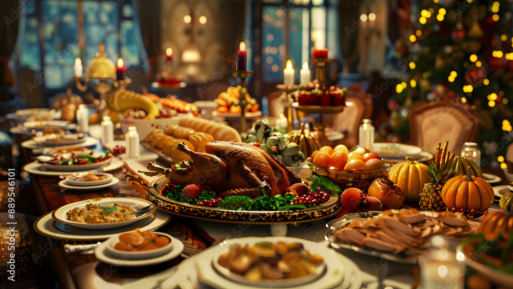 realistic high-resolution photo of feast, with detailed background realistic high-resolution photo of feast, with detailed background