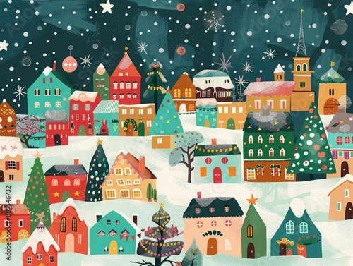Christmas countdown calendar with tiny festive illustrations, each day leading up to Christmas