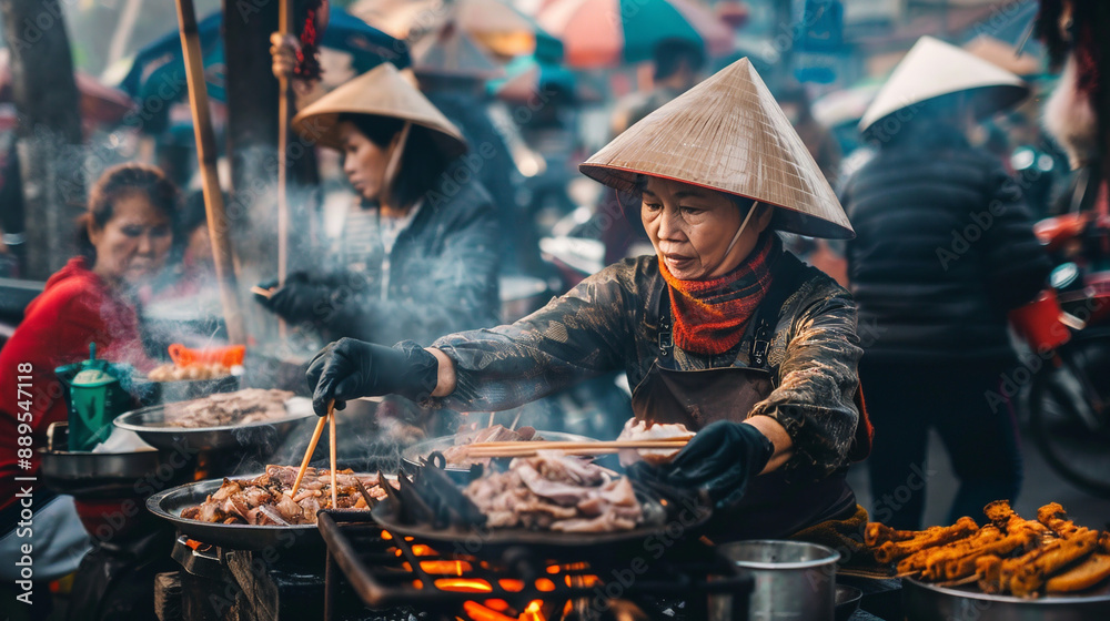 Fototapeta premium Asian street food. 