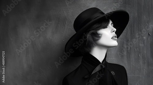 Portrait of a Woman in a Black Hat © yulia_std