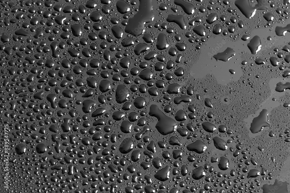 Water drops on a black background. Texture Water drops on a black background. Texture