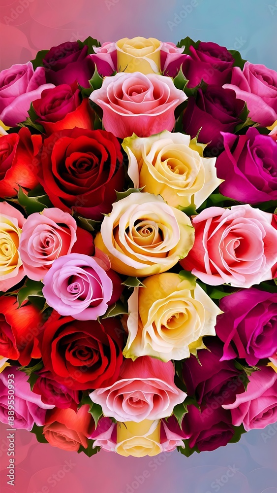 Beautiful roses background bouquet roses in various colors Beautiful roses background bouquet roses in various colors