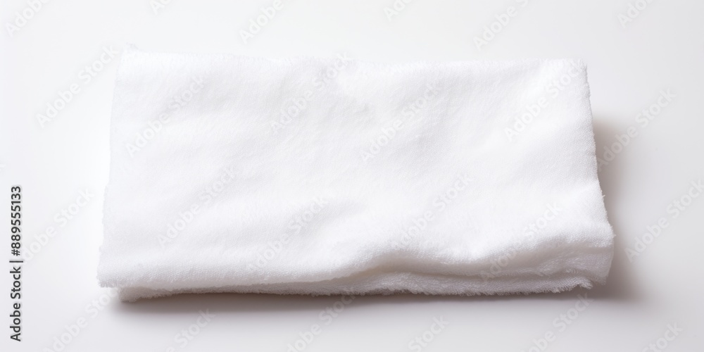 Obraz premium Minimalist Cleaning: Single Dusting Cloth on White Background