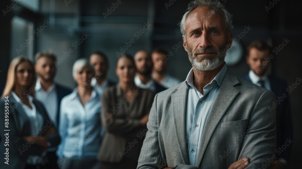 male leader in his 40s in front of 7 people businessteam different ages and races ethnicity diversity male leader in his 40s in front of 7 people businessteam different ages and races ethnicity diversity