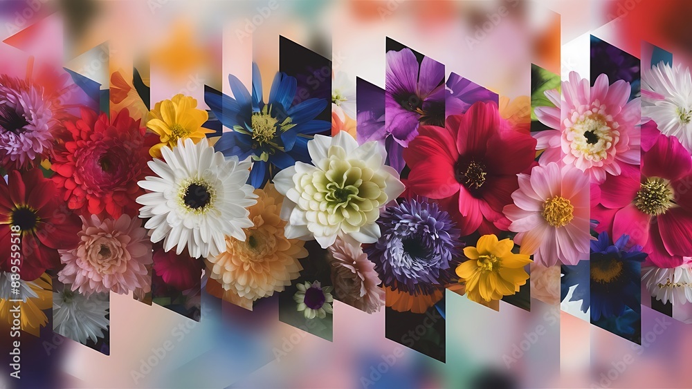 Photo of beautiful close up abstract flower background consist of many flowers Photo of beautiful close up abstract flower background consist of many flowers