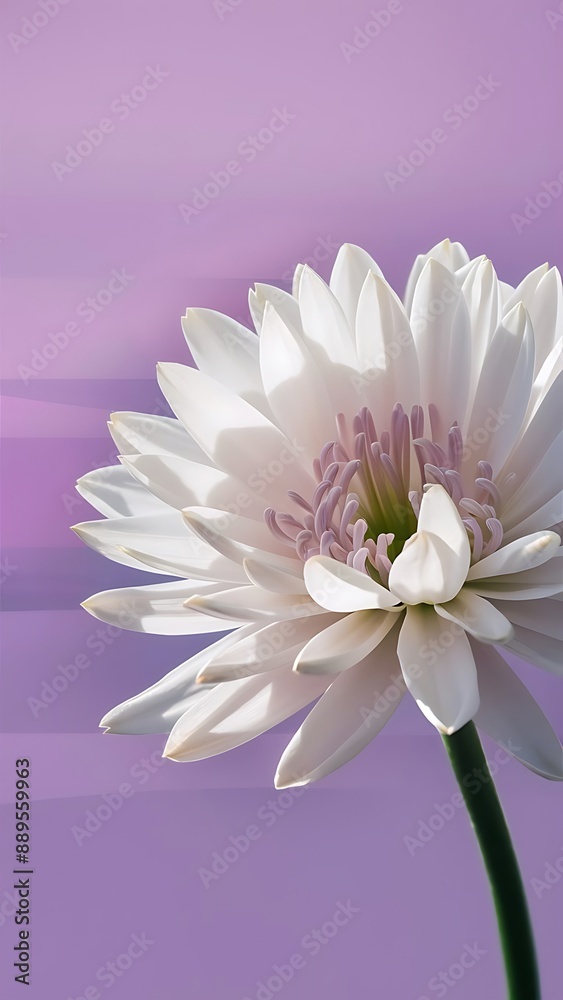 Obraz premium Lilac white eustoma with a lilac background