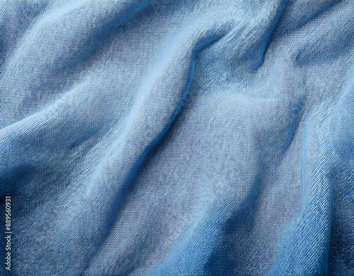 Soft Light Blue Denim Fabric Texture with a Smooth, Worn Surface for Stylish Backgrounds