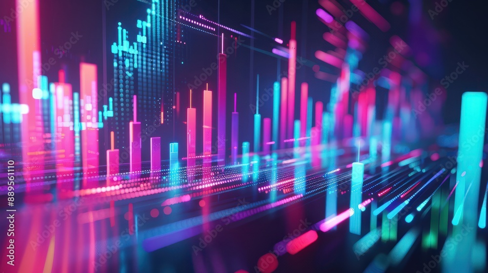 Stock market growth charts graphs 3d futuristic finance economy business datum diagram marketing illustration Stock market growth charts graphs 3d futuristic finance economy business datum diagram marketing illustration