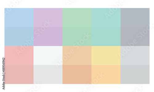 Collection of pastel colors, aesthetic colors, color palette