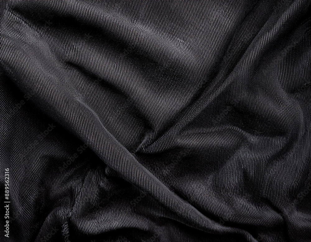 Fototapeta premium Rich Black Denim Texture Background with a Durable, Rugged Surface for Sleek Designs