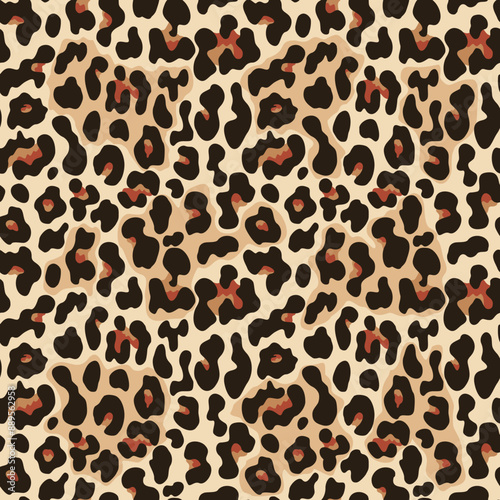 
leopard pattern seamless background vector illustration, modern print for clothes, paper, fabric