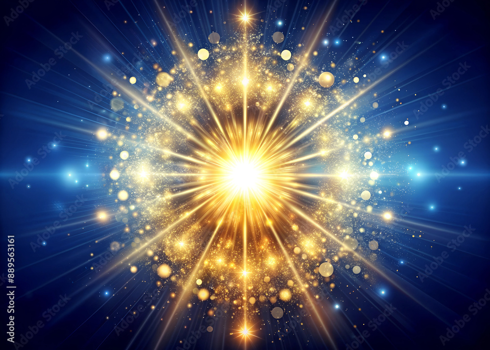 golden and white pure luminous aura on dark blue. golden and white pure luminous aura on dark blue.
