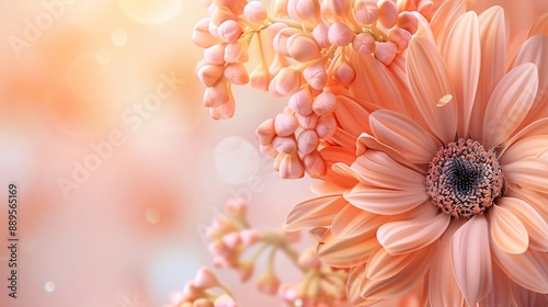 A beautiful flower on background, a colorful decoration. Bright and blooming, it's an amazing natural sight.