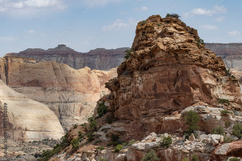 Fototapeta premium Monolith on the Fryingpan Trail, Capitol Reef National Park, Utah 