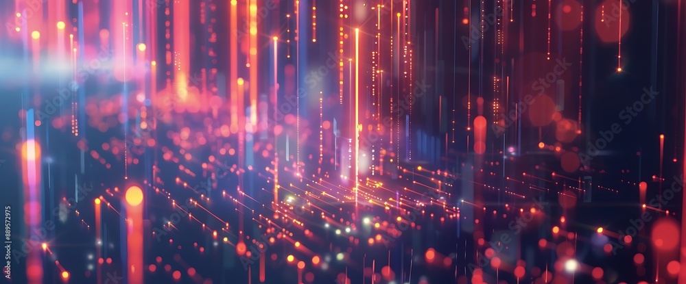 Illuminated abstract forms evoking the interconnectedness of stocks, marketing, and technology in a visually stunning composition. Illuminated abstract forms evoking the interconnectedness of stocks, marketing, and technology in a visually stunning composition.