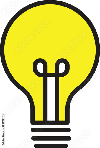 The light bulb is full of ideas And creative thinking, analytical thinking for processing. Light bulb icon. ideas symbol illustration. Isolated on white background, EPS10 . vector 