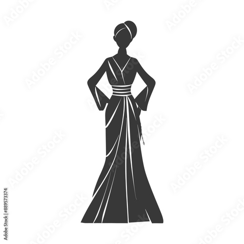 Wallpaper Mural indonesian women wearing kebaya traditional clothing minimalist line art icon logo symbol Torontodigital.ca