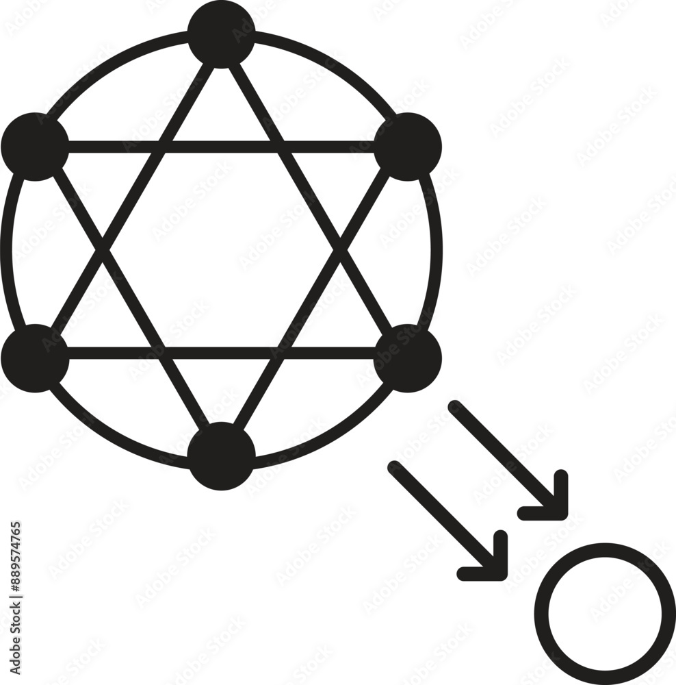 complexity reduction icon vector complexity reduction icon vector
