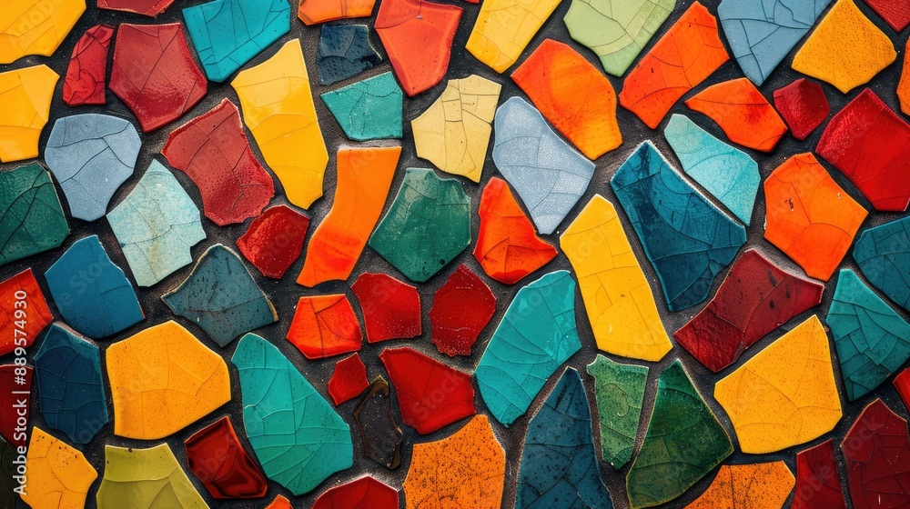 A close-up of a colorful mosaic pattern, perfect for an artistic background. A close-up of a colorful mosaic pattern, perfect for an artistic background.