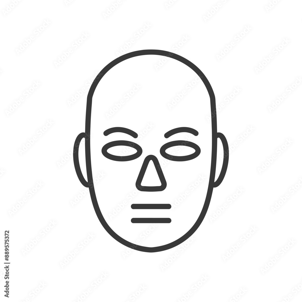 mask in minimalist line art icon logo symbol mask in minimalist line art icon logo symbol