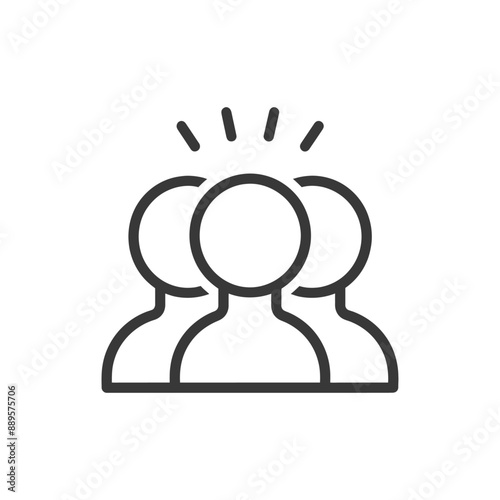 Collaborative Brainstorming: Three Line Art Avatars with Idea Burst
