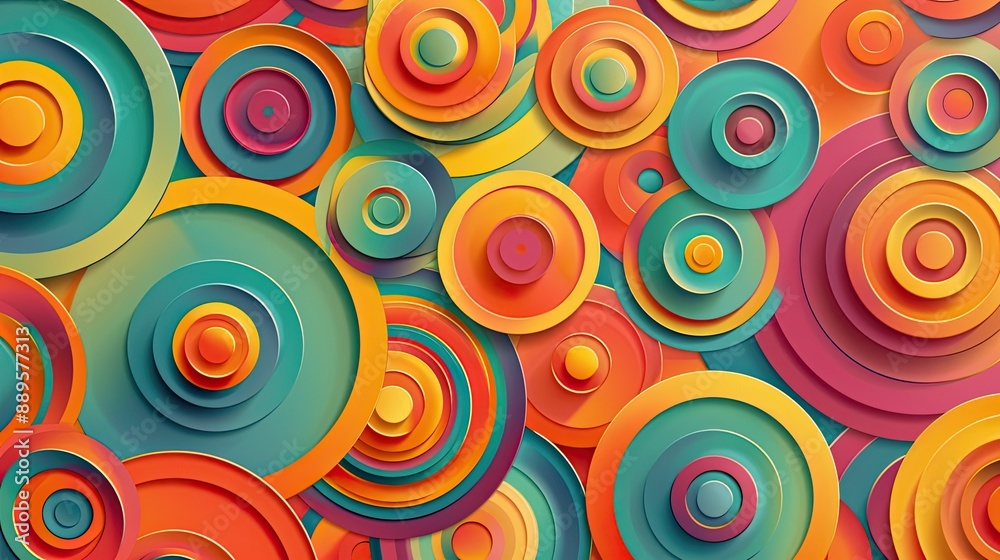 A colorful background featuring a pattern of playful, overlapping circles. A colorful background featuring a pattern of playful, overlapping circles.