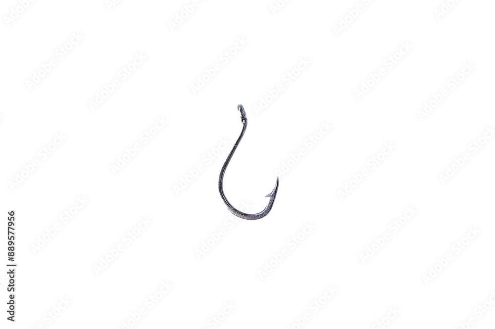 Close Up Shot of Fish Hook Isolated on White Background with Clipping Path Colorful Close Up Shot of Fish Hook Isolated on White Background with Clipping Path Colorful