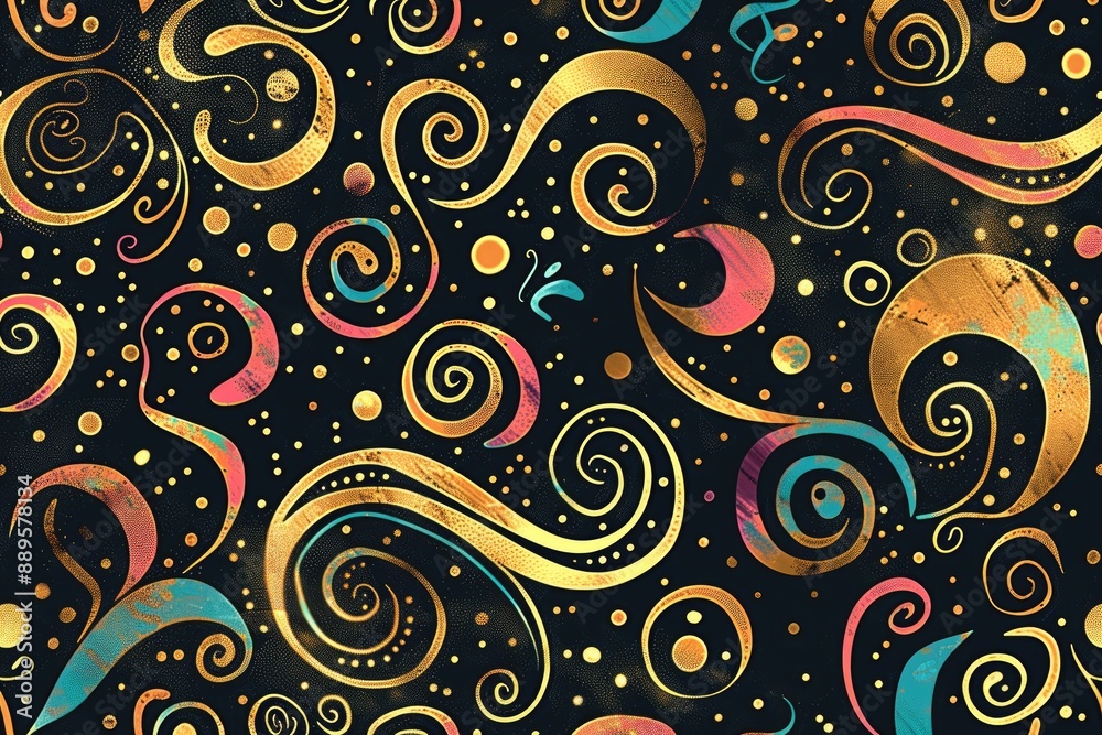 Obraz premium Colorful Abstract Swirl Pattern