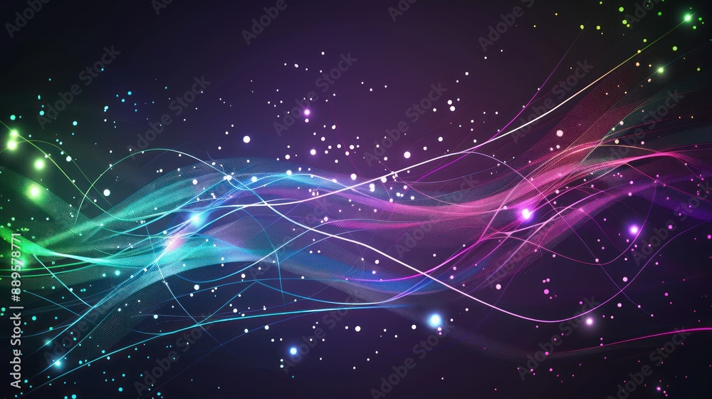 Obraz premium Abstract Neon Wave Background