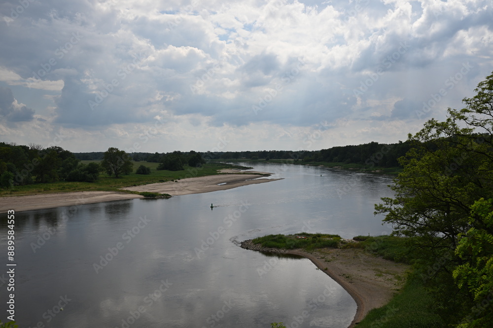 Fototapeta premium Die Elbe - schönes Panorama