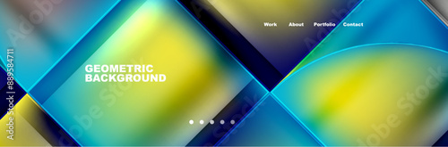 Circle triangle geometric web site page template. Vector Illustration For Wallpaper, Banner, Background, Card, Book Illustration, landing page