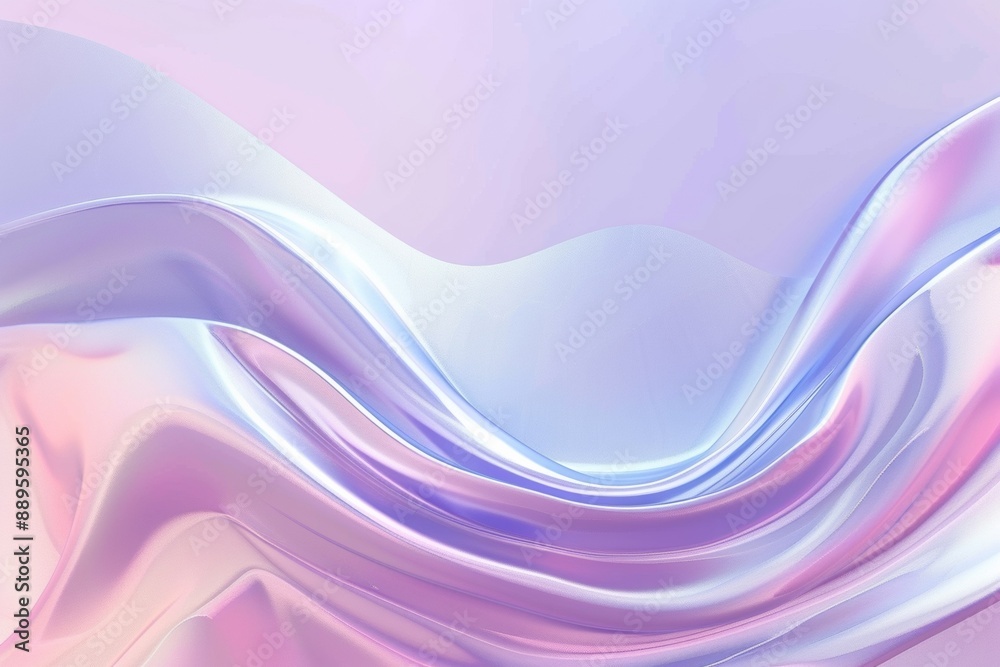 Fototapeta premium Abstract background with pastel purple, pink, silver and blue waves