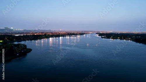 Wallpaper Mural The city lights in the distance a reminder that even in the peacefulness of the delta human life still continues. Torontodigital.ca