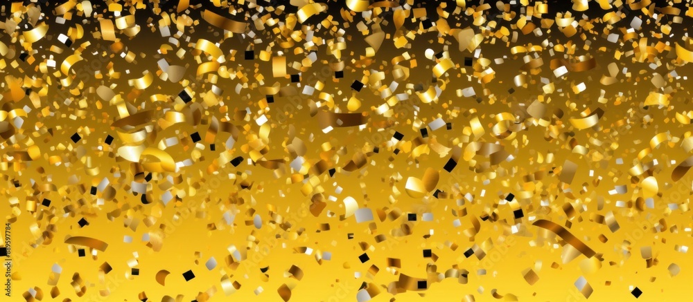 Golden Confetti Celebration Background Golden Confetti Celebration Background