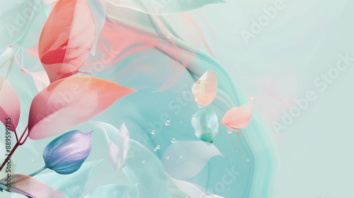 Organic Shape Animated Background in Pastel Colors