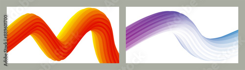 Abstract volumetric background. Cords. set of two illustrations. Toothpaste in a tube. Minimalism. Creative modern background. Cover design, wallpaper, background. eps vector.