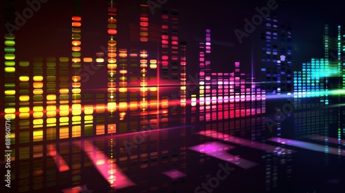 Wallpaper Mural Abstract Colorful Digital Sound Wave Torontodigital.ca