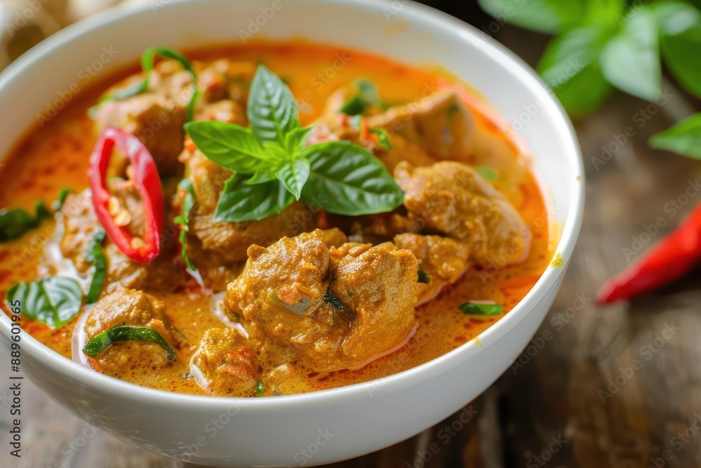 Gaeng Hung Lay, a complex curry, reveals its hidden depths as pieces of pork and ginger burst apart in a symphony of spices and herbs Gaeng Hung Lay, a complex curry, reveals its hidden depths as pieces of pork and ginger burst apart in a symphony of spices and herbs